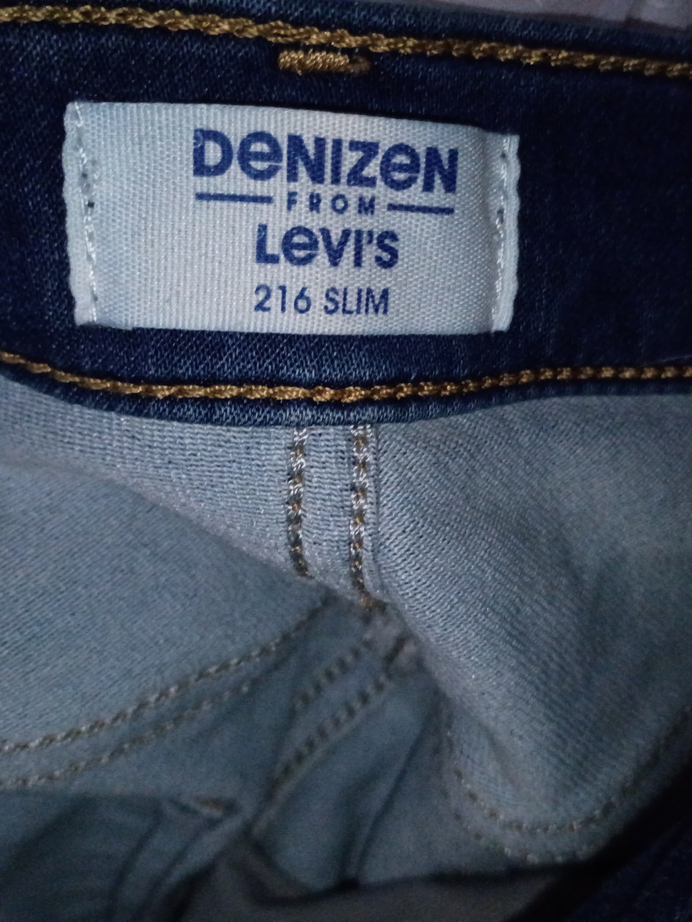 Denizen from Levi's Slim Womens Jeans - Light Blue with Dark Blue Waistband